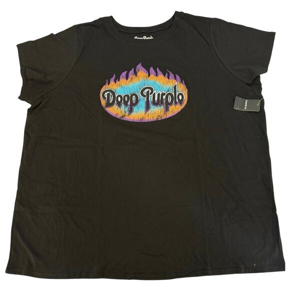 Torrid Size 4 Deep Purple Classic Fit Cotton Crew Tee Shirt Plus Size 4X or 26 - Picture 2 of 4